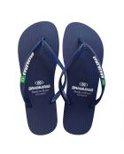 Klassieke marineblauwe teenslippers