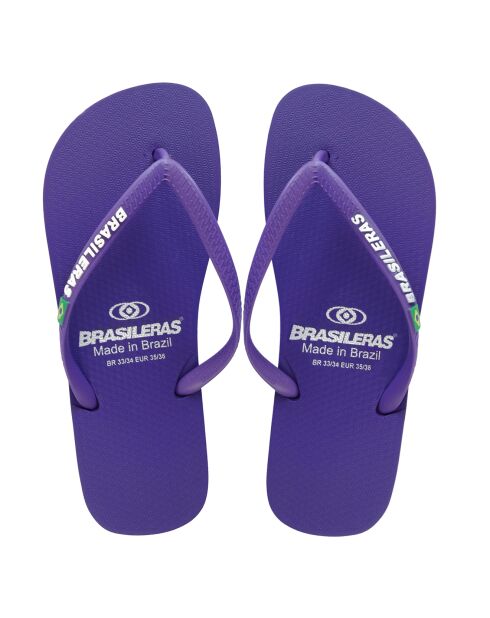 Paarse klassieke teenslippers