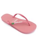 Klassieke roze teenslippers