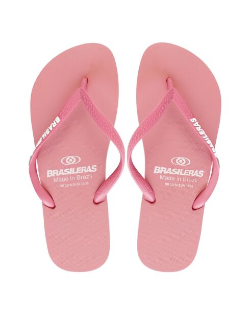 Klassieke roze teenslippers