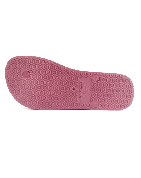 Klassieke roze teenslippers