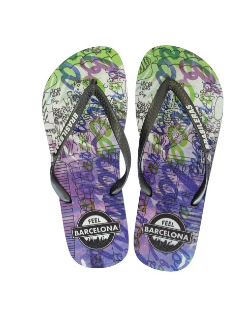Feel BCN Park grijze teenslippers
