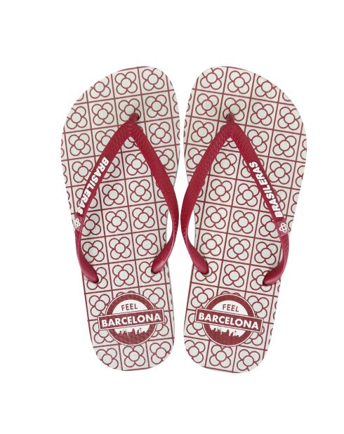 Feel BCN Panot bordeauxrode teenslippers