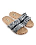 Marineblauwe muiltjes van Vichy