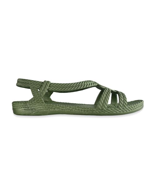 Kasgar Esmirna kaki groene sandalen