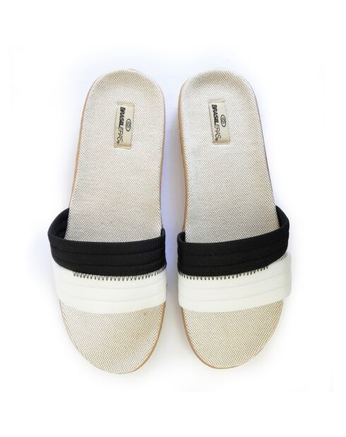 Tren Pala Combi schwarz/weiße Pantoletten