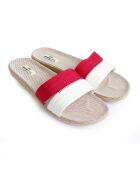 Tren Pala Combi rot/weiße Pantoletten
