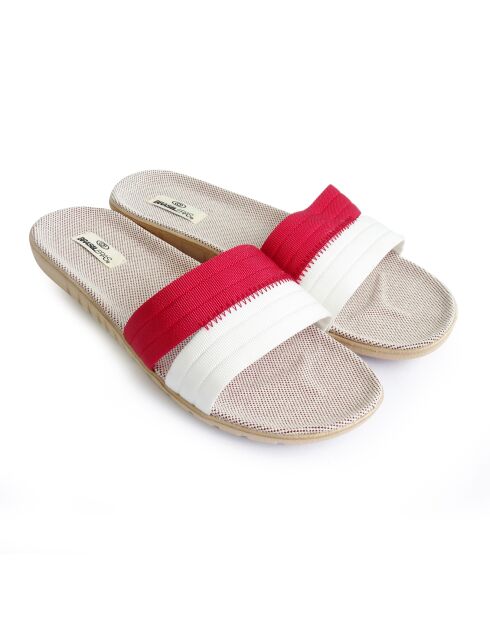 Tren Pala Combi rot/weiße Pantoletten