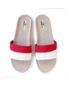 Tren Pala Combi rot/weiße Pantoletten