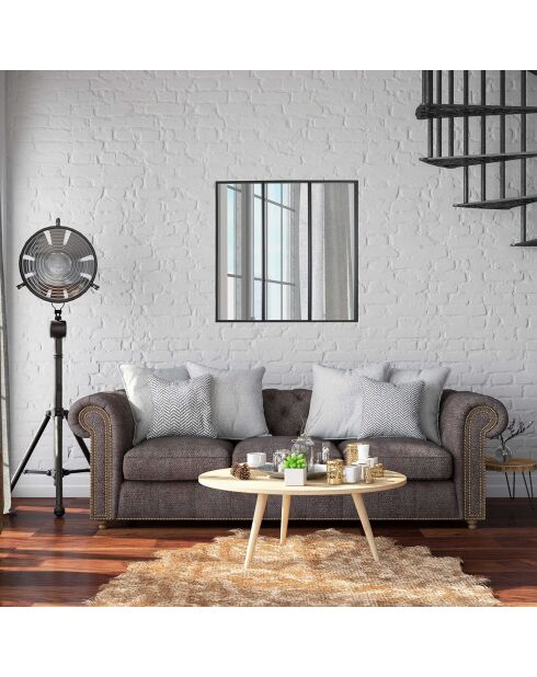 Miroir atelier noir - D.61.5x2 cm