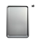 3 Plaques de cuisson grises - 35x15x25 cm