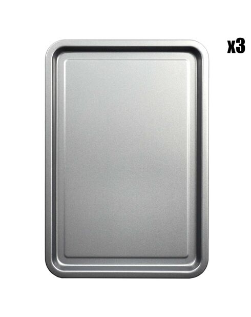 3 Plaques de cuisson grises - 35x15x25 cm