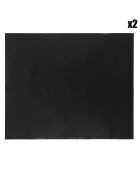 2 Feuilles de cuisson reutilisable barbecue noires - 40x33 cm