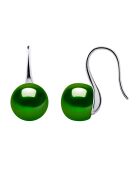 Boucles d'oreilles en Argent & Perles de Culture d'Eau Douce vert malachite