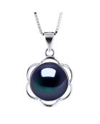 Collier en Argent & Perle de Culture d'Eau Douce black tahiti