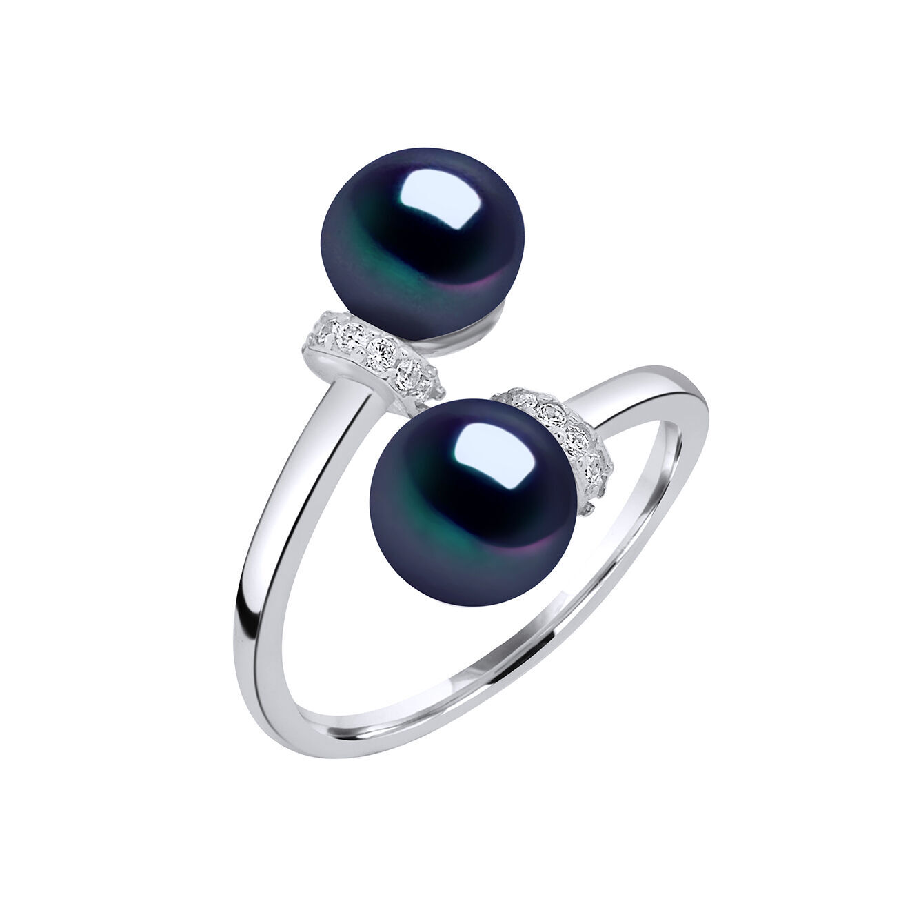 Bague ajustable en perles d'eau douce