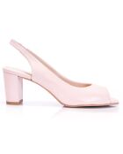 Slingbacks en Cuir Vera nudes - Talon 5.5 cm