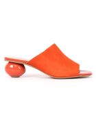 Mules en Velours de Cuir Mascarat orange
