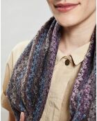 Foulard Minette 100% Laine bleu marine - 40x165 cm