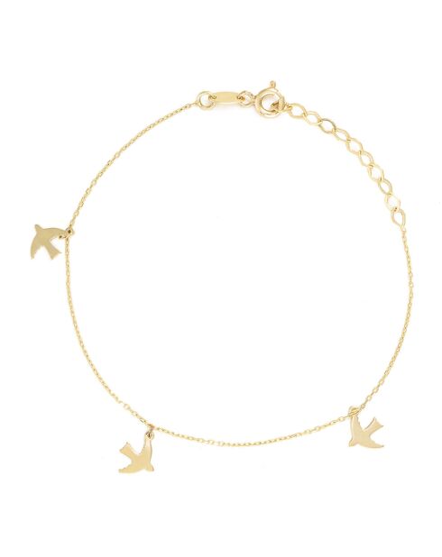 Bracelet Hirondelles or jaune