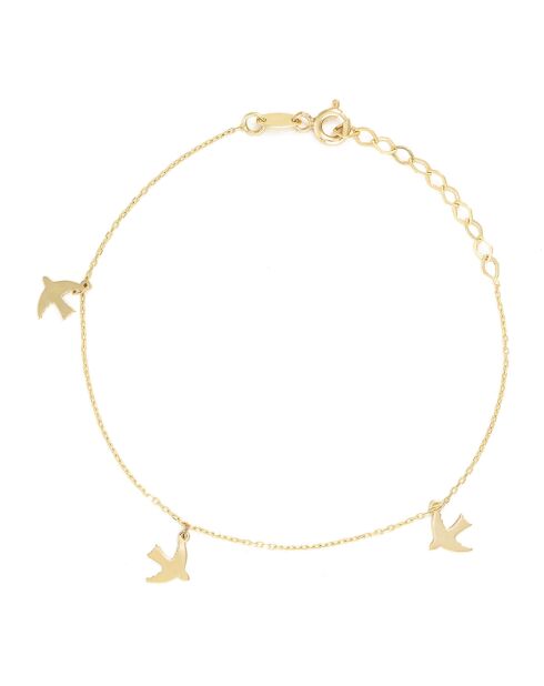 Bracelet Hirondelles or jaune