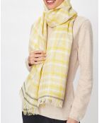 Foulard 100% Lin Archi beige/jaune - 60x190 cm