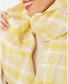 Foulard 100% Lin Archi beige/jaune - 60x190 cm