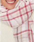 Rotes Halstuch Archi aus 100% Leinen, 60 x 190 cm