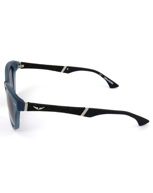 Lunettes de soleil Homme noir sablé mat