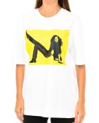 Weißes/gelbes Avia T-Shirt