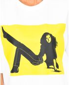 Weißes/gelbes Avia T-Shirt