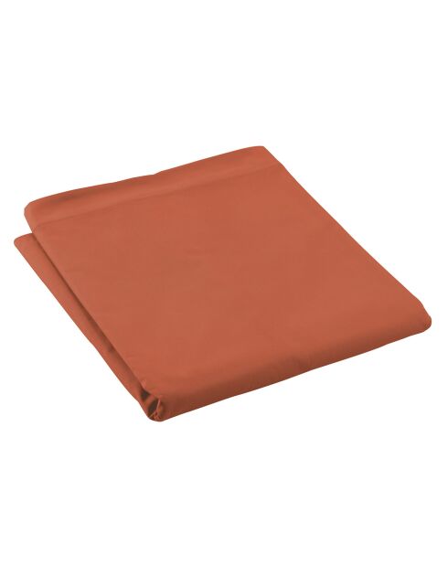 Drap plat 100% Percale de Coton Percaline terracotta
