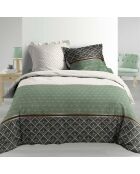 Parure housse de couette 100% Percale de Coton Belor multicolore