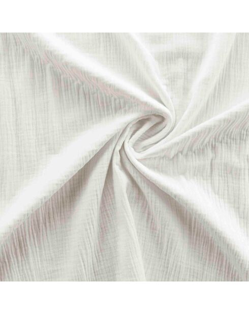 Parure housse de couette 100% Gaze de Coton Angelia blanche