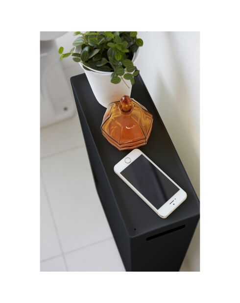 Rangement pour papier toilette noir - 23x12.5x48 cm