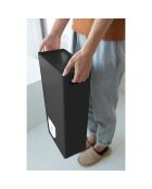 Rangement pour papier toilette noir - 23x12.5x48 cm