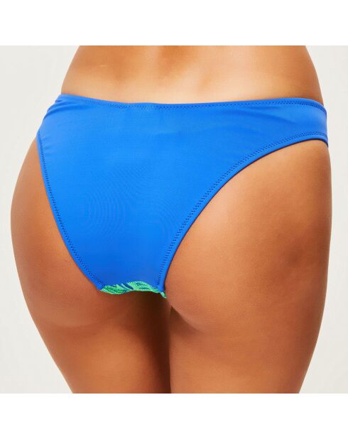 Bikinibroekje met neongroen/blauwe print