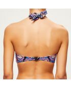 Haut de Maillot bandeau imprimé noir/multicolore
