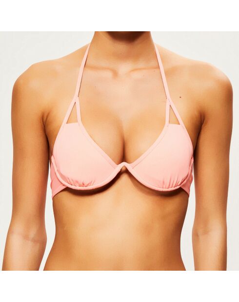 Haut de Maillot triangle armaturé  pêche