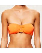 Haut de Maillot bandeau Rectangle orange épicée