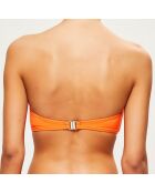 Haut de Maillot bandeau Rectangle orange épicée