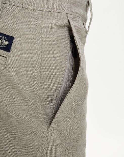 Pantalon Casual Chino Tapered Fit beige foncé