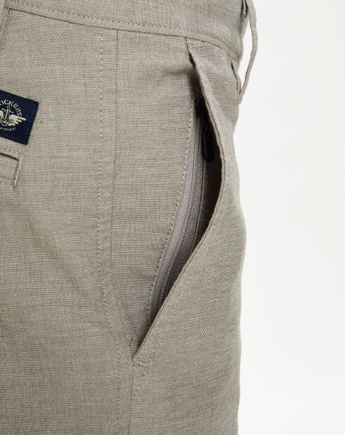 Pantalon Casual Chino Tapered Fit beige foncé