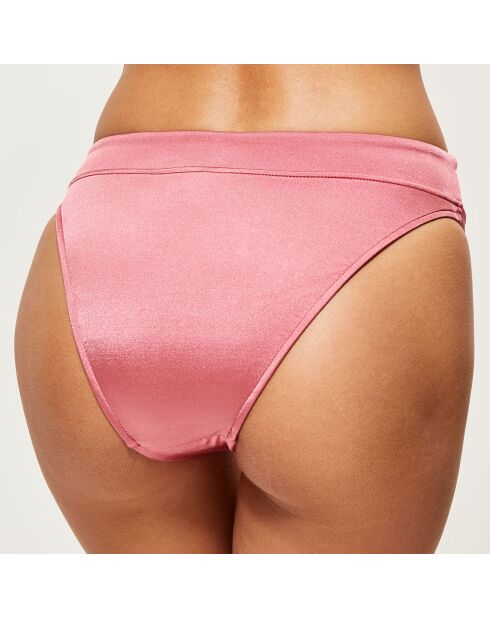 Rosafarbene Bikinihose mit V-Taille