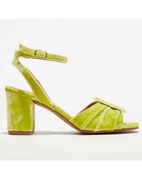 Sandales en Velours Lana jaunes - Talon 8,3 cm