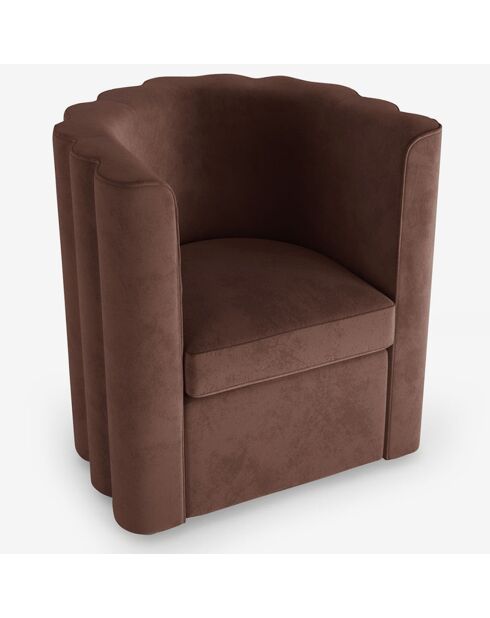 Fauteuil Frida marron - 72x70.5x79.5 cm