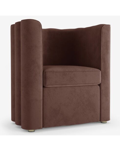 Fauteuil Frida marron - 72x70.5x79.5 cm