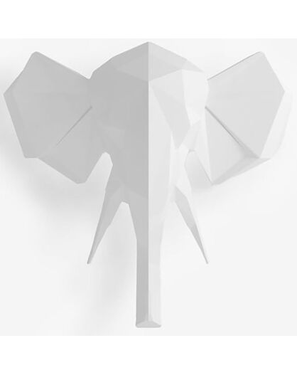 Trophée Décoratif Eléphant blanc -  30.8x10.3x27.5 cm