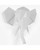 Trophée Décoratif Eléphant blanc -  30.8x10.3x27.5 cm