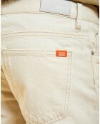 Short en jean Léon blanc cassé